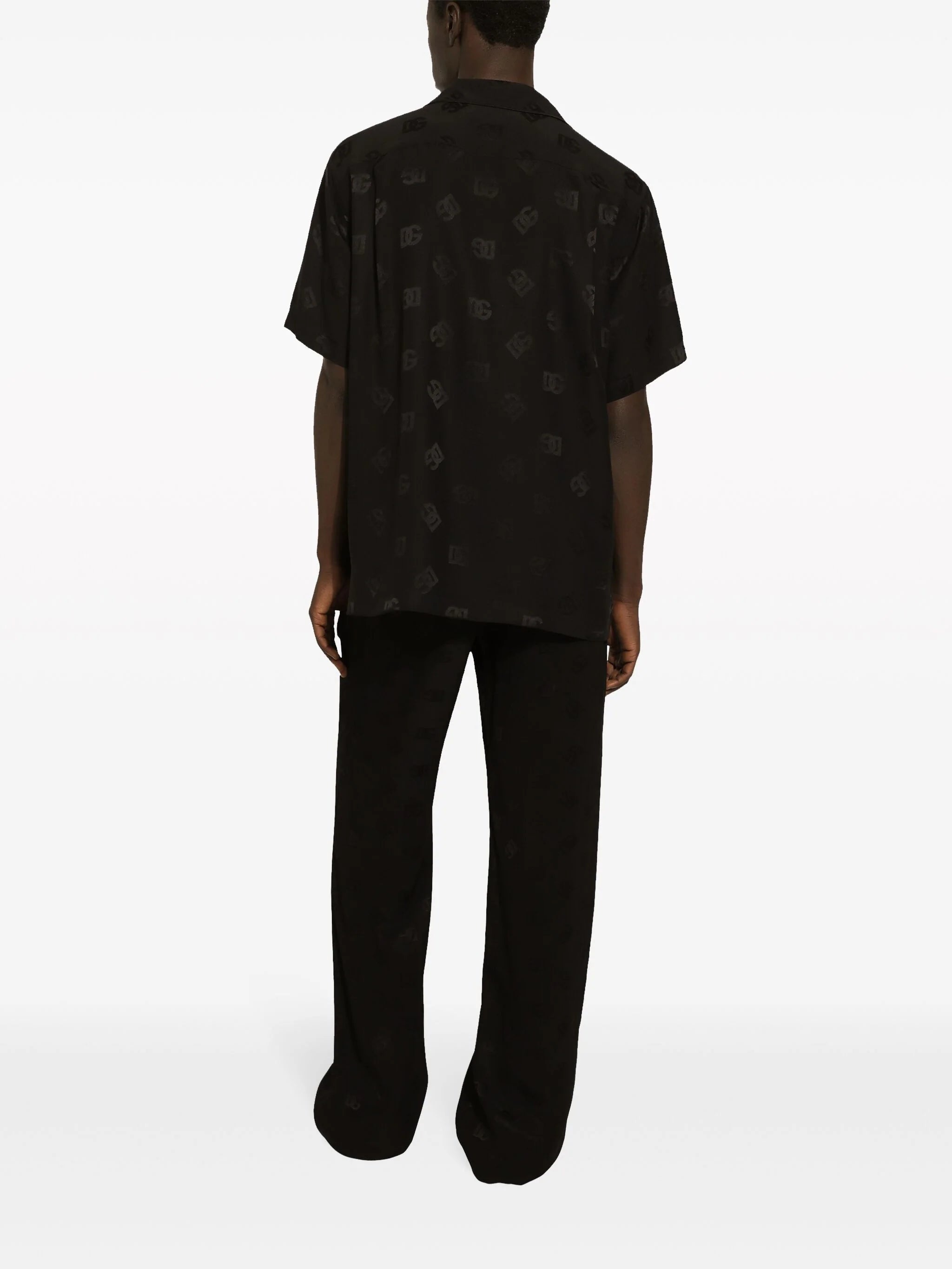 DG MONOGRAM-JACQUARD SILK SHIRT - 3