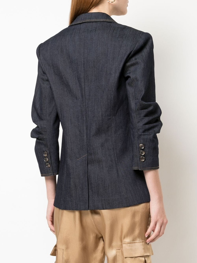 Khloe single breasted denim blazer 4