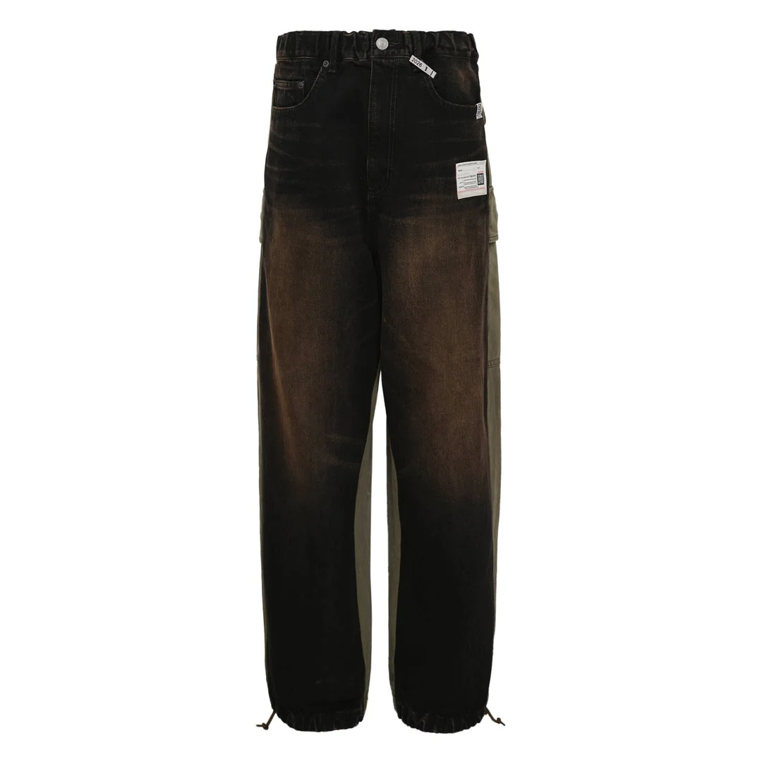 Combined Denim Cargo Pants - 1