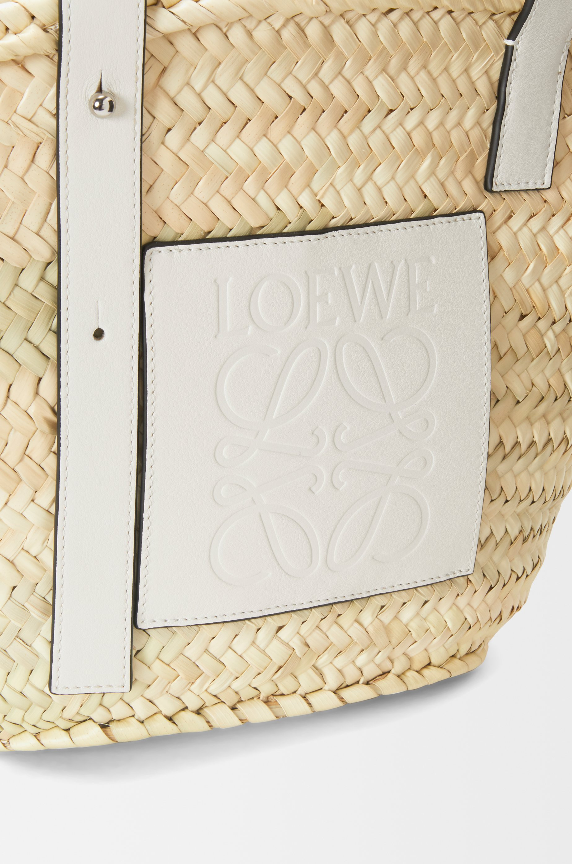 Basket bag in palm leaf and calfskin - 6