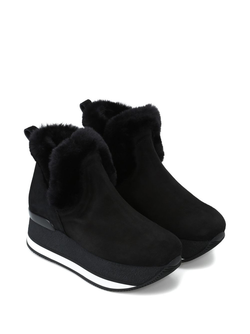 HOGAN faux-fur platform boots outlook