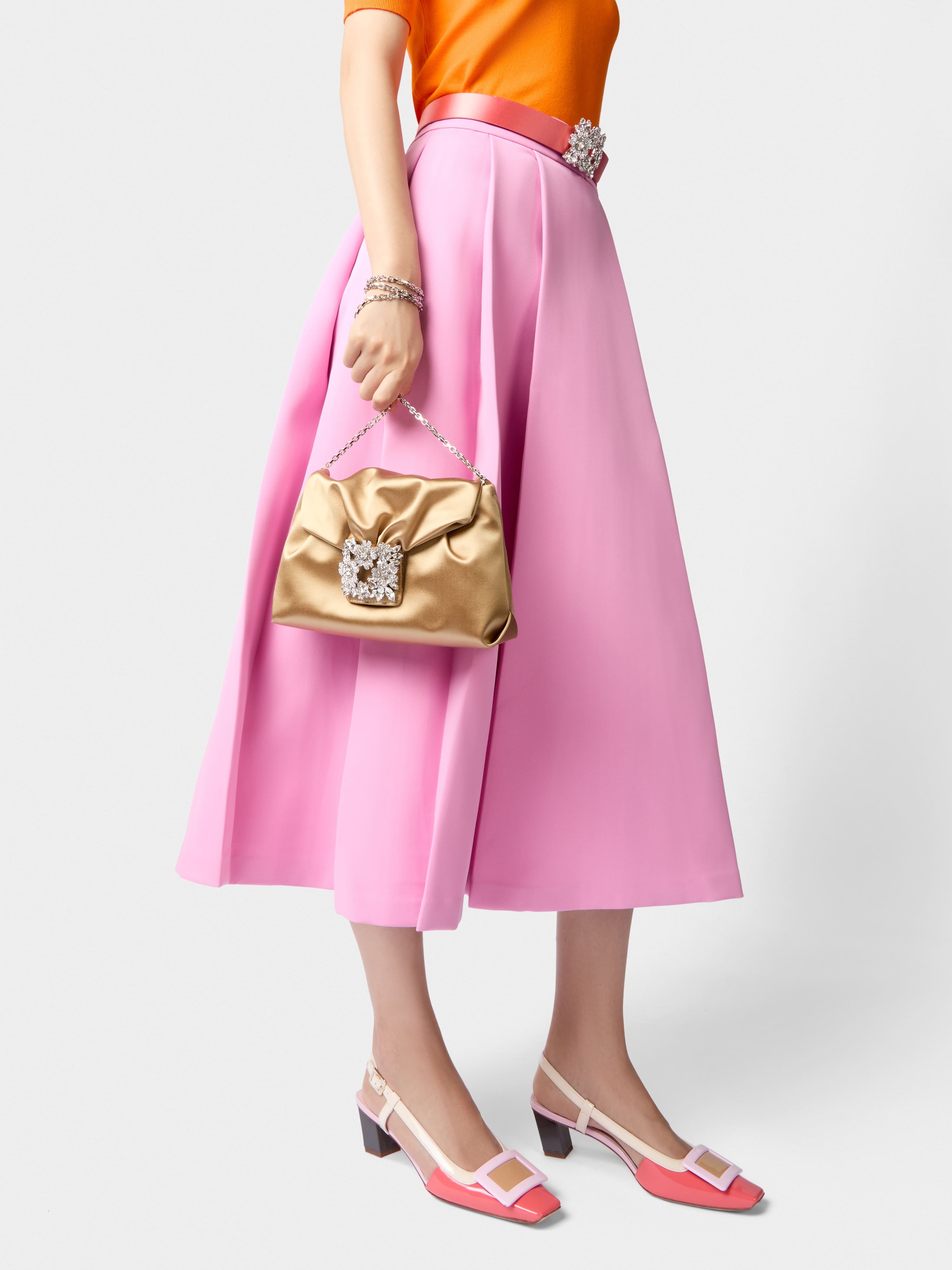 Efflorescence Mini Clutch in satin - 9