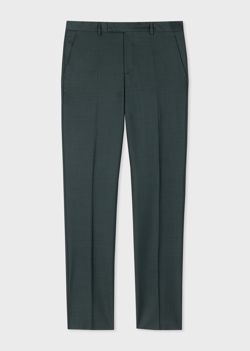 Paul Smith Tailored-Fit Dark Green Sharkskin Wool Suit outlook