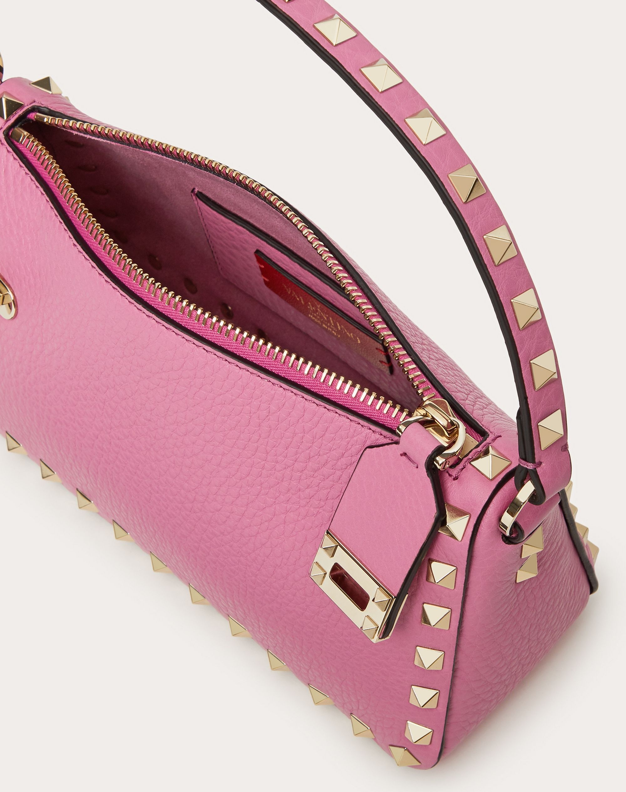 SMALL ROCKSTUD GRAINY CALFSKIN CROSSBODY BAG - 4