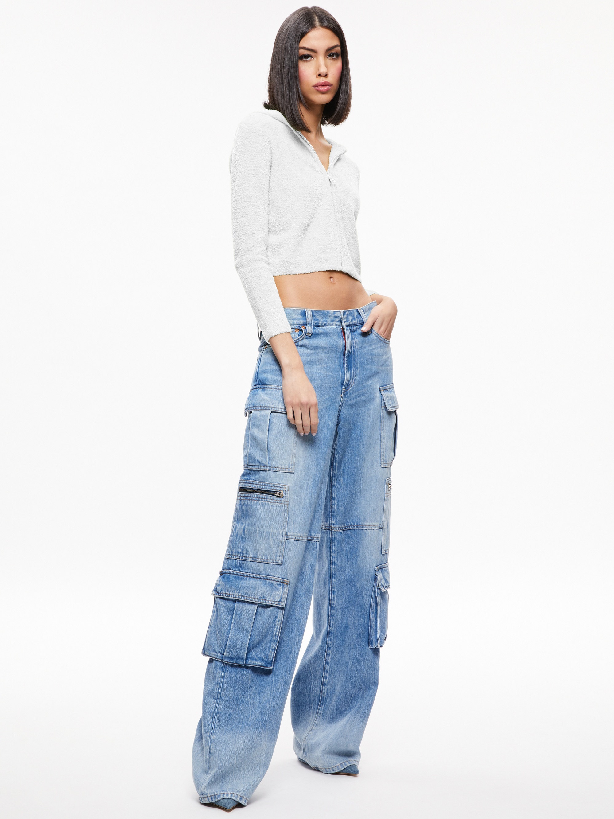 LIDELL CROPPED ZIP UP HOODIE - 6