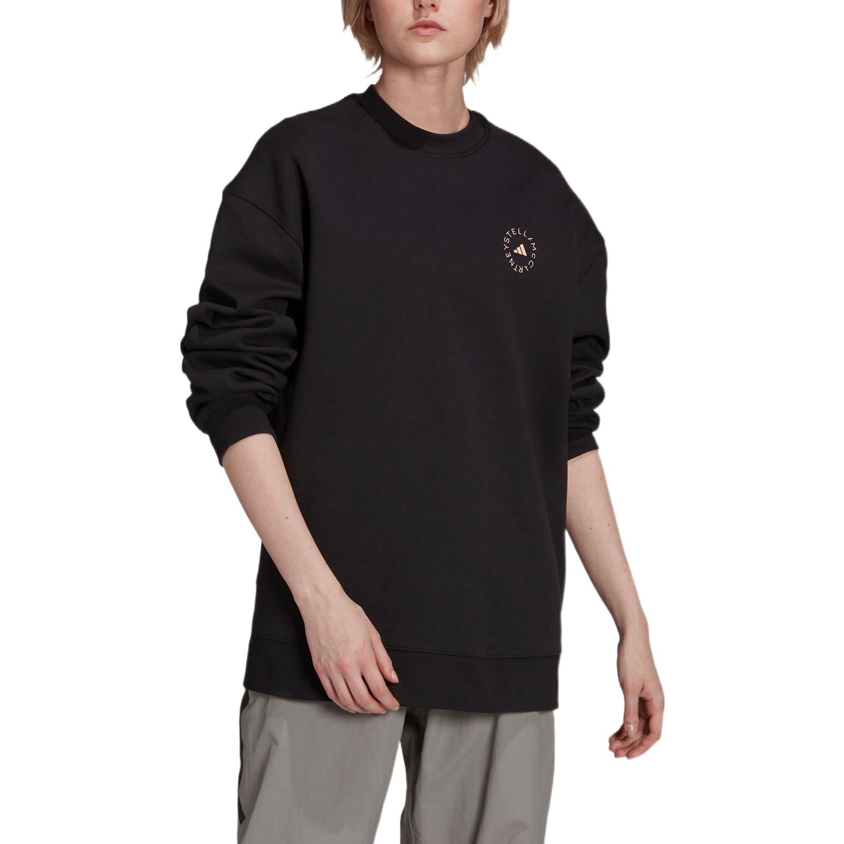 (WMNS) adidas by Stella McCartney SC Sweatshirt 'Black' GU9407 - 3