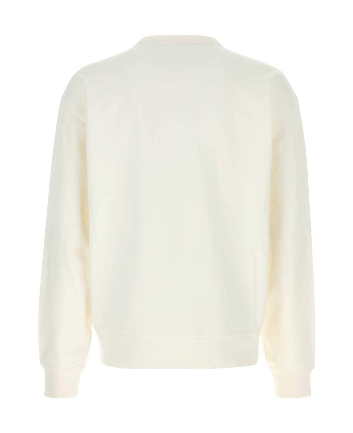 White Stretch Cotton Sweatshirt - 2