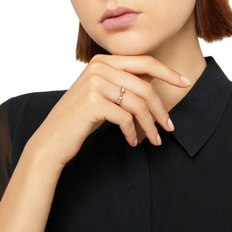 DoDo ROSE GOLD & WHITE DIAMOND BOLLICINE RING outlook