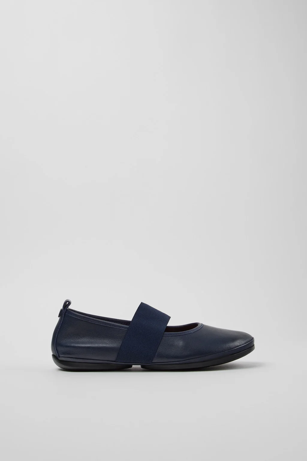 Right Nina Blue Leather Ballerinas for Women. - 1