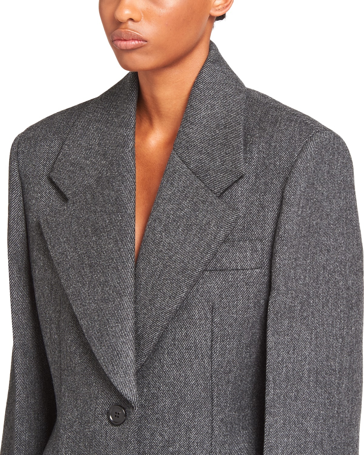 Single-breasted textured wool jacket - 5