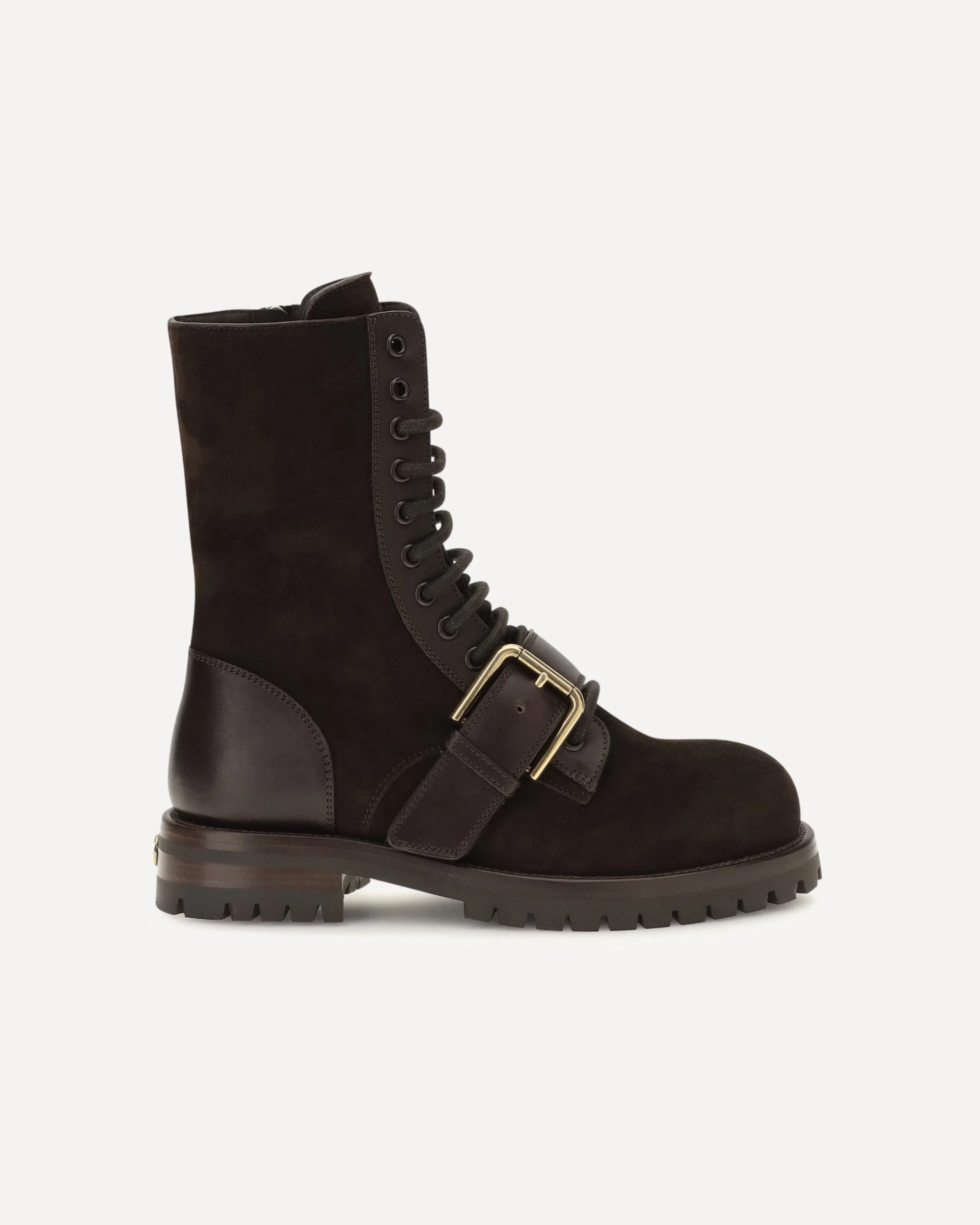 Leather and suede Buckle Ankle Boots - 1