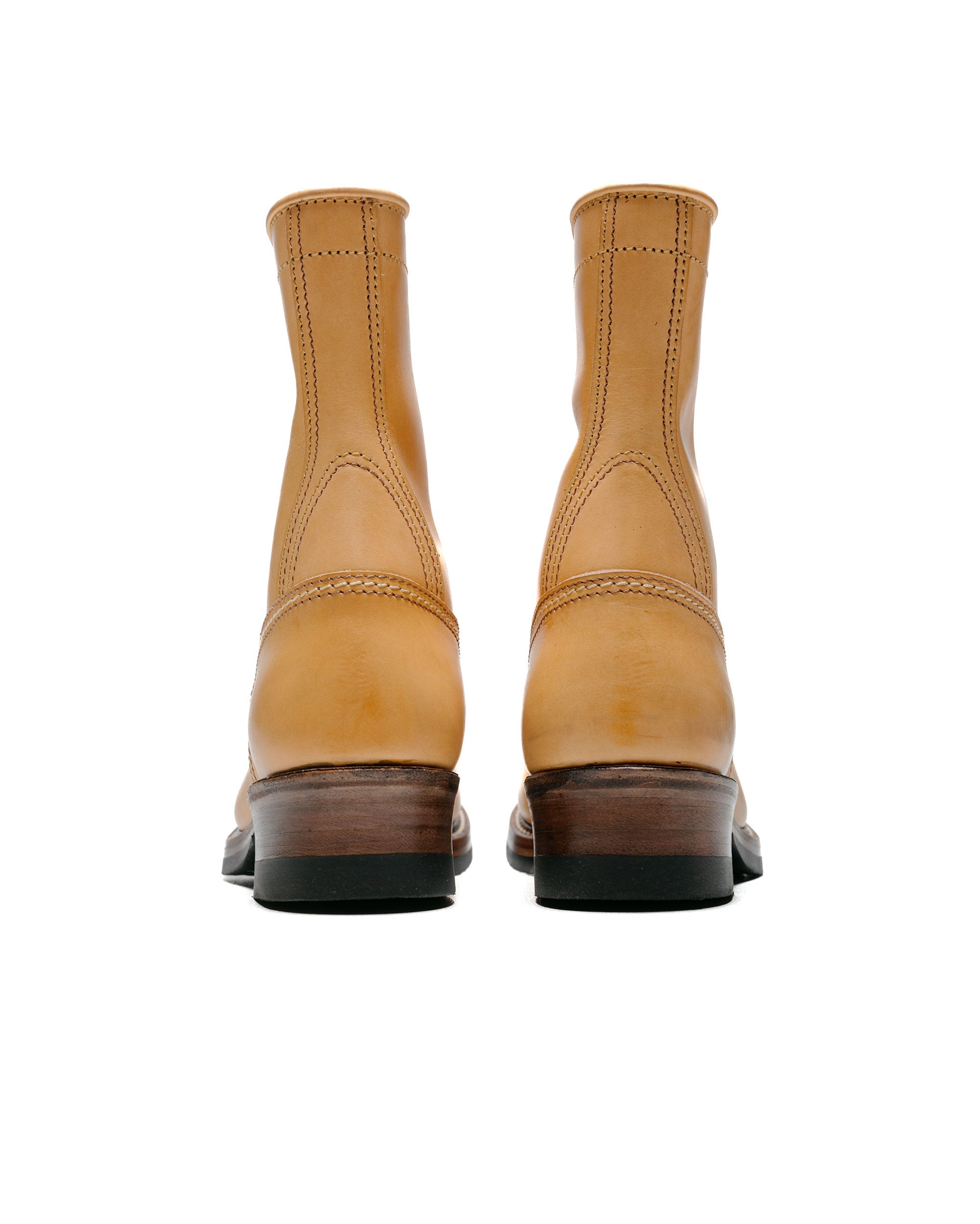Donkey Puncher Boots 8" Badalassi Carlo Vegetable Tanned Leather Bone - 4