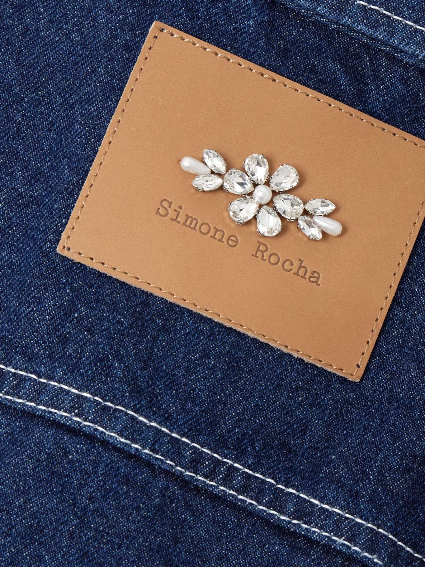 Turbo embellished denim jacket Indigo - 5