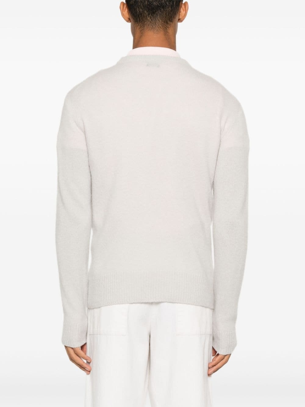 ribbed-trim sweater - 4