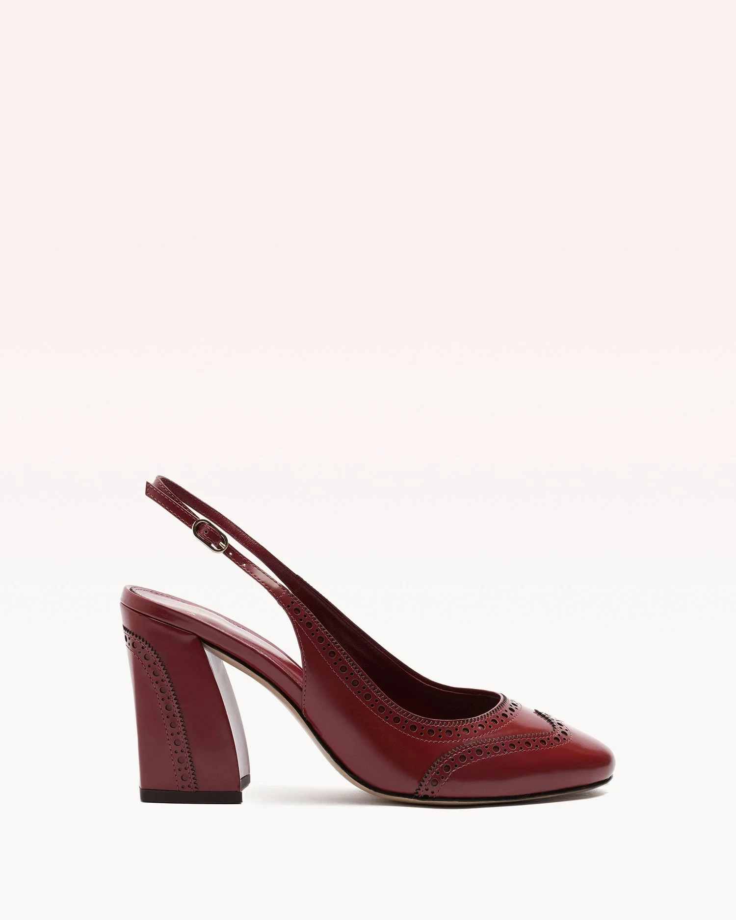 SLINGBACK BROGUE 85 RED - 1