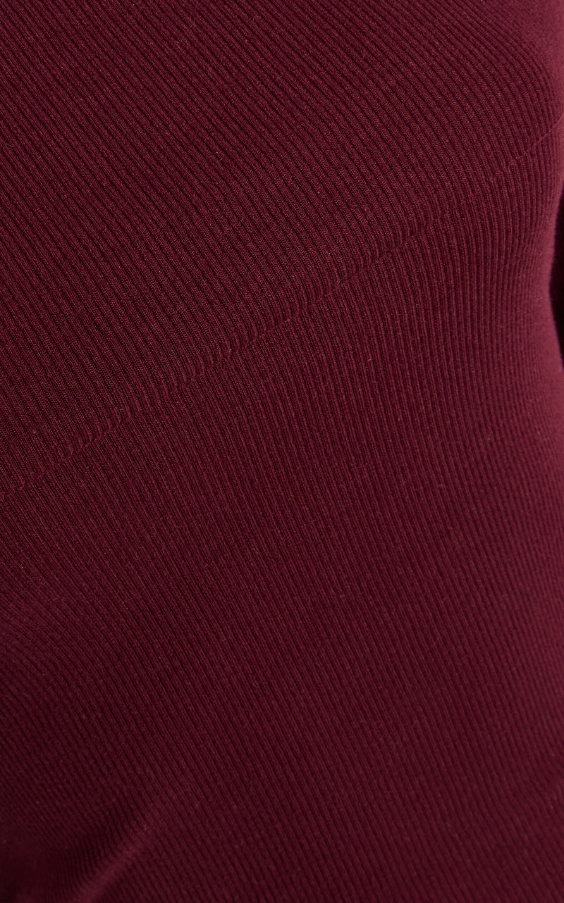 Off-The-Shoulder Cotton-Modal Maxi Dress burgundy 5
