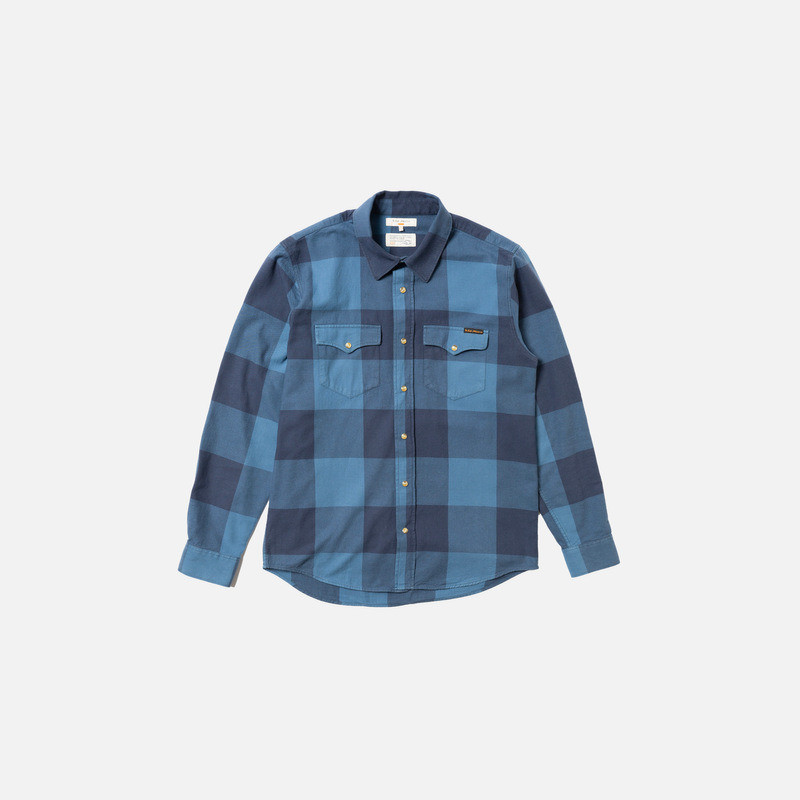George Flannel Shirt Blue 8