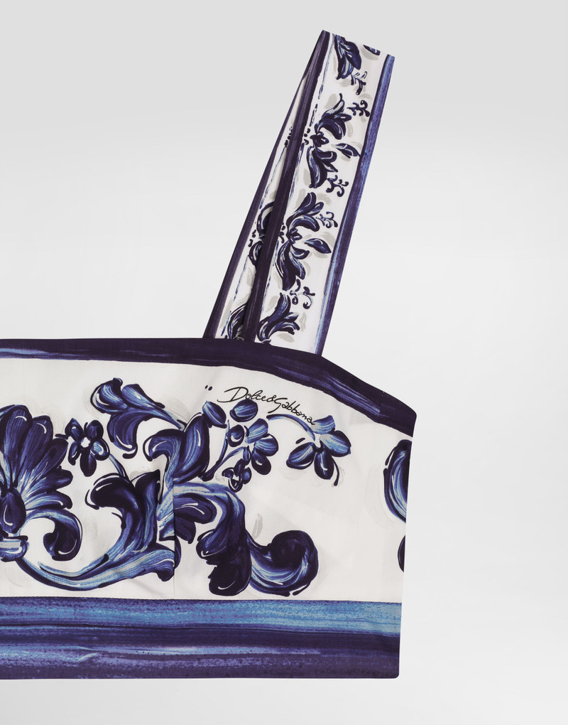 Majolica 인쇄 Poplin 탑 6