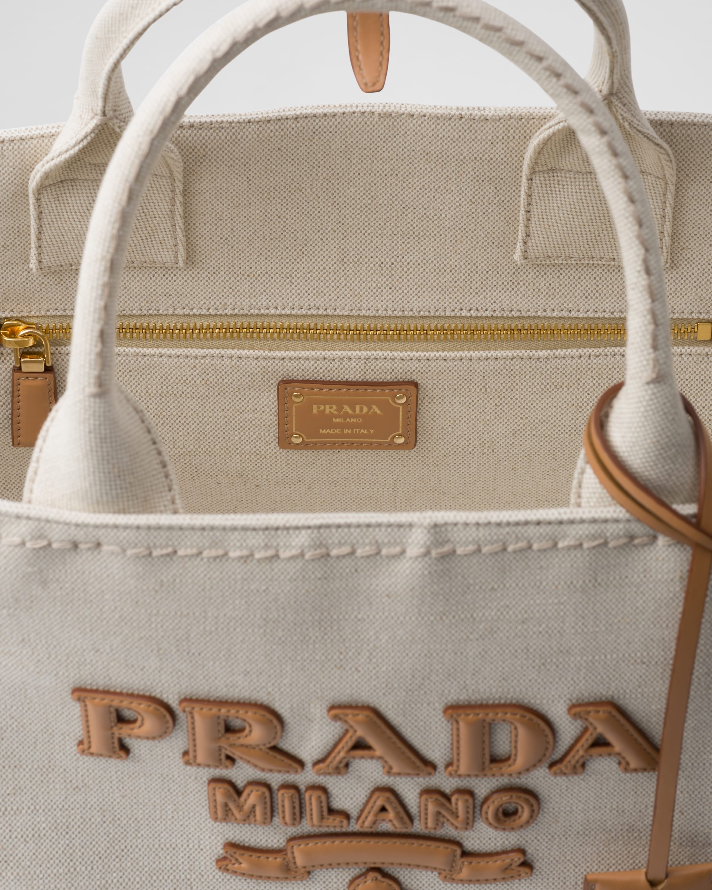 Linen blend tote bag - 4