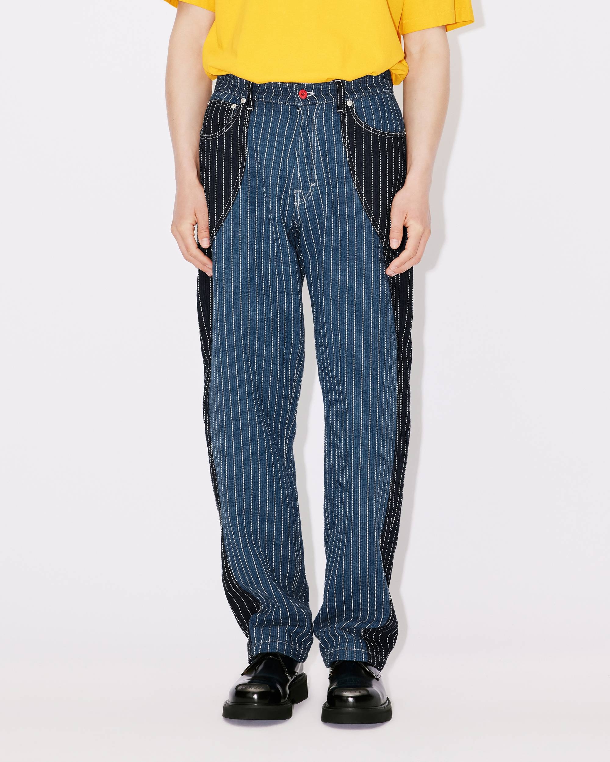 Loose patchwork jeans - 4