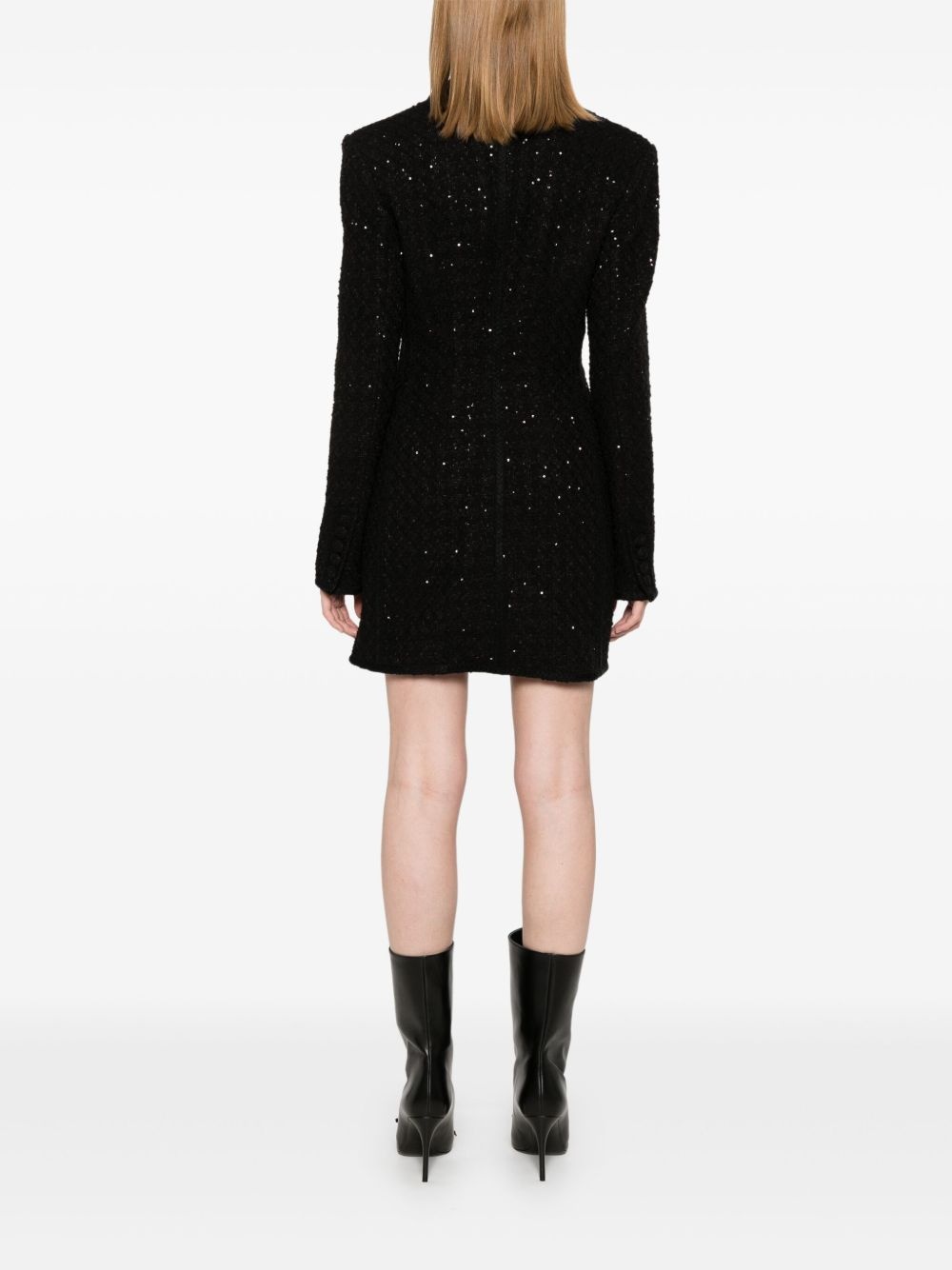 bouclé blazer dress - 4