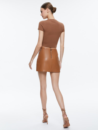 Alice + Olivia SIOBHAN VEGAN WRAP MINI SKIRT outlook