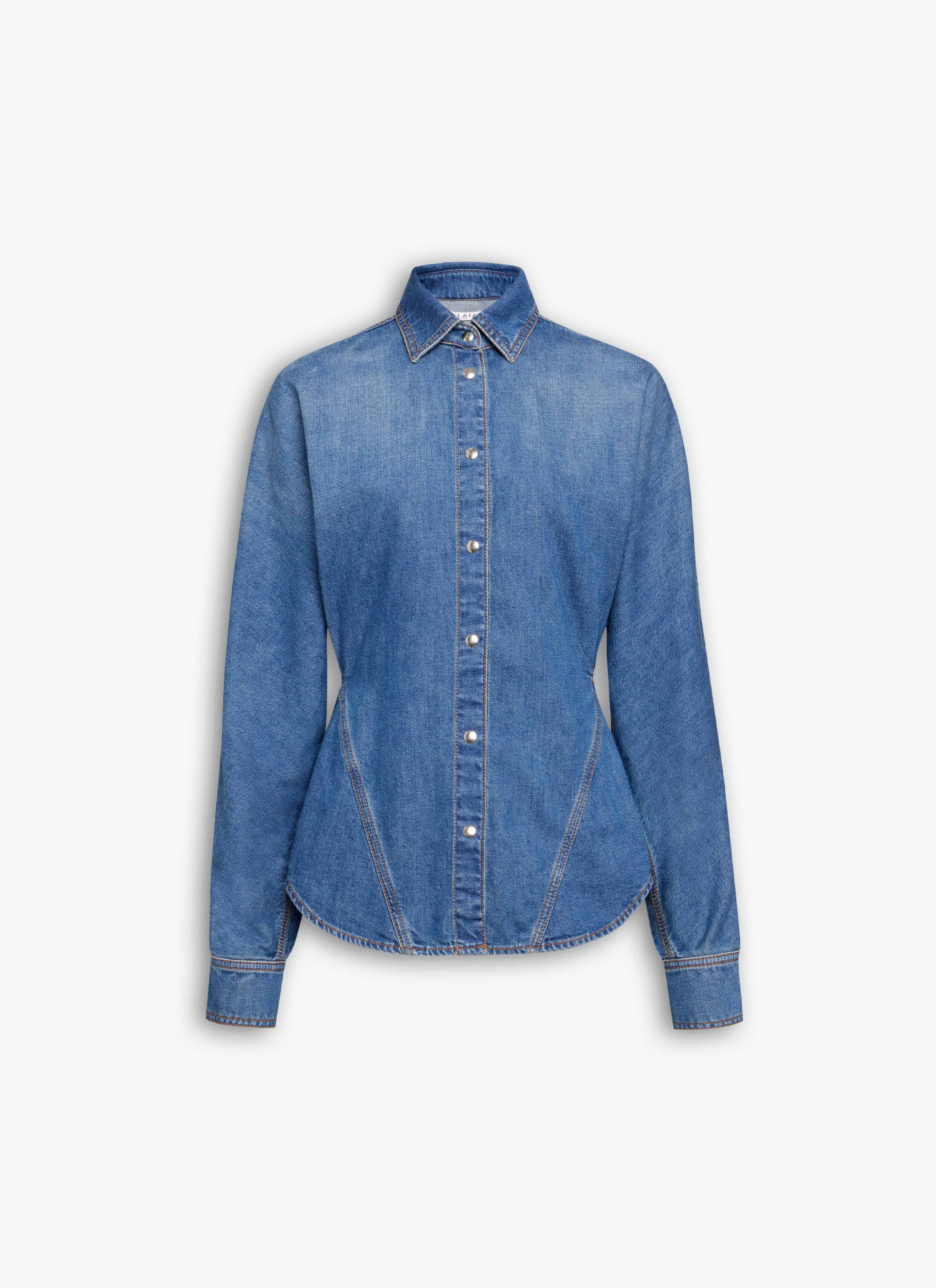 ROUND DENIM SHIRT - 1