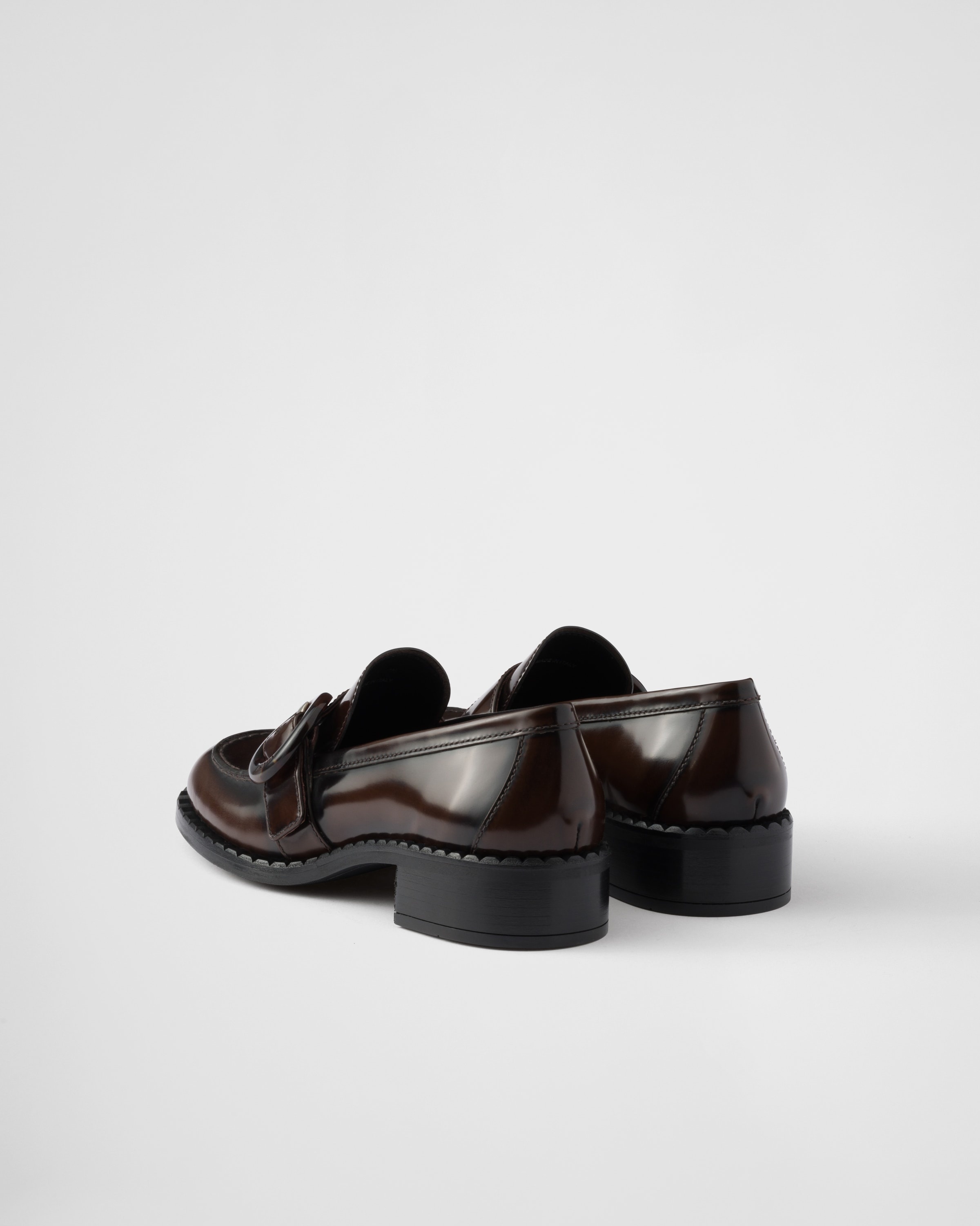 Brushed leather loafers - 5