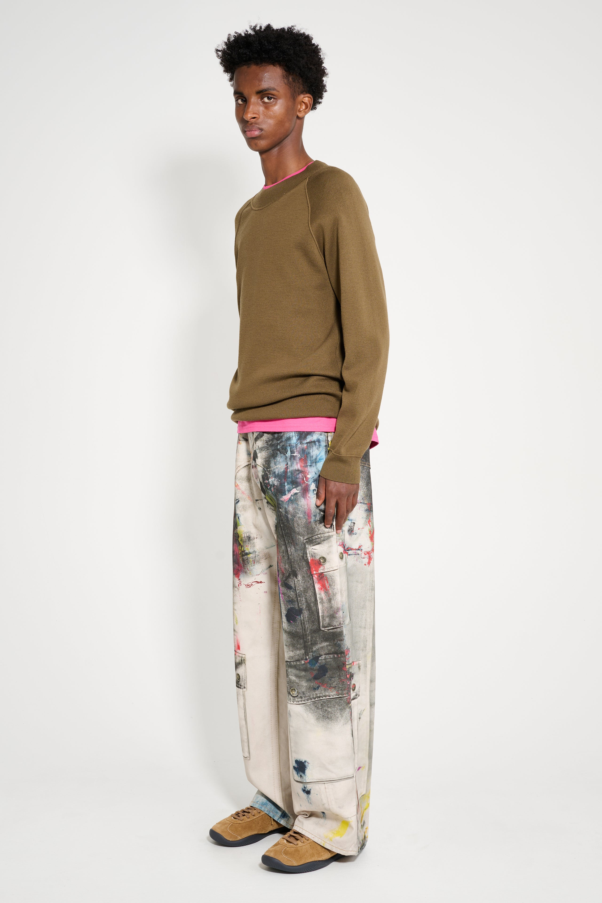 ACNE STUDIOS 1981 BAGGY FIT JEANS WHITE / MULTI - 3