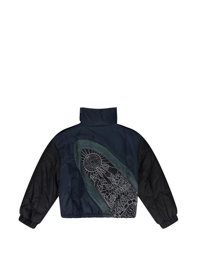 WHO DECIDES WAR diagonal puffer jacket outlook