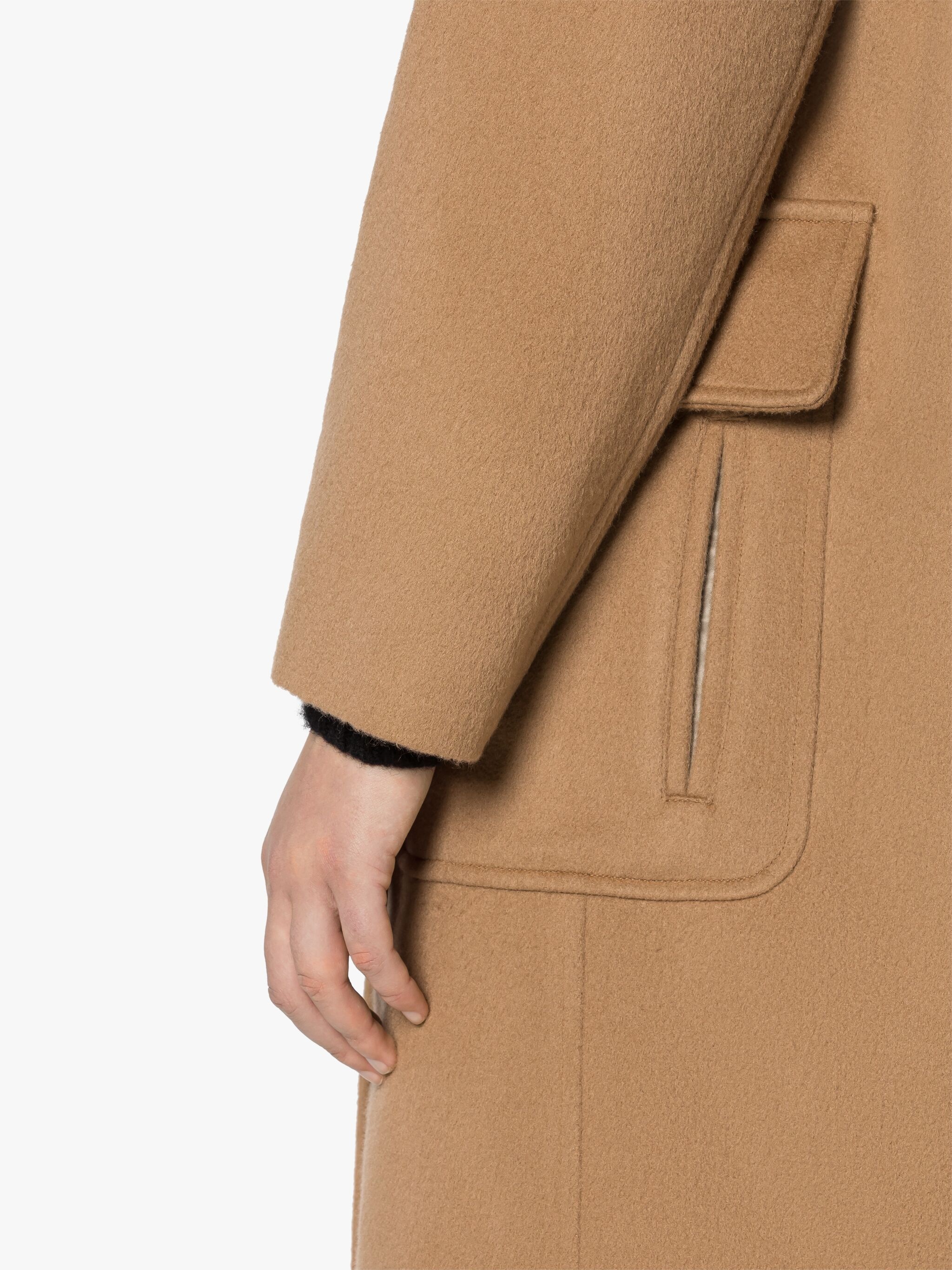FREDDIE BEIGE WOOL & CASHMERE COCOON COAT - 6
