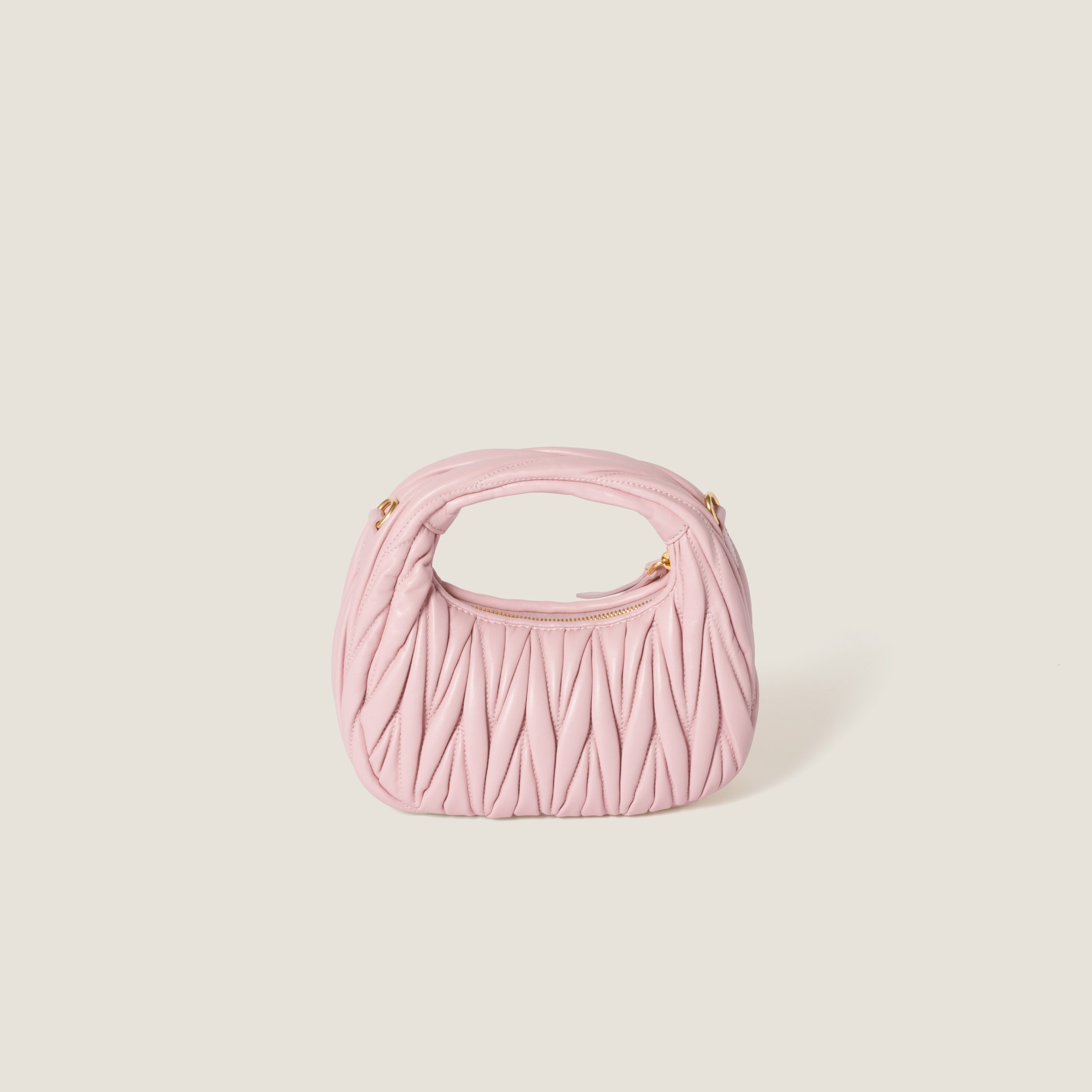 Wander matelassé nappa leather hobo mini-bag - 4