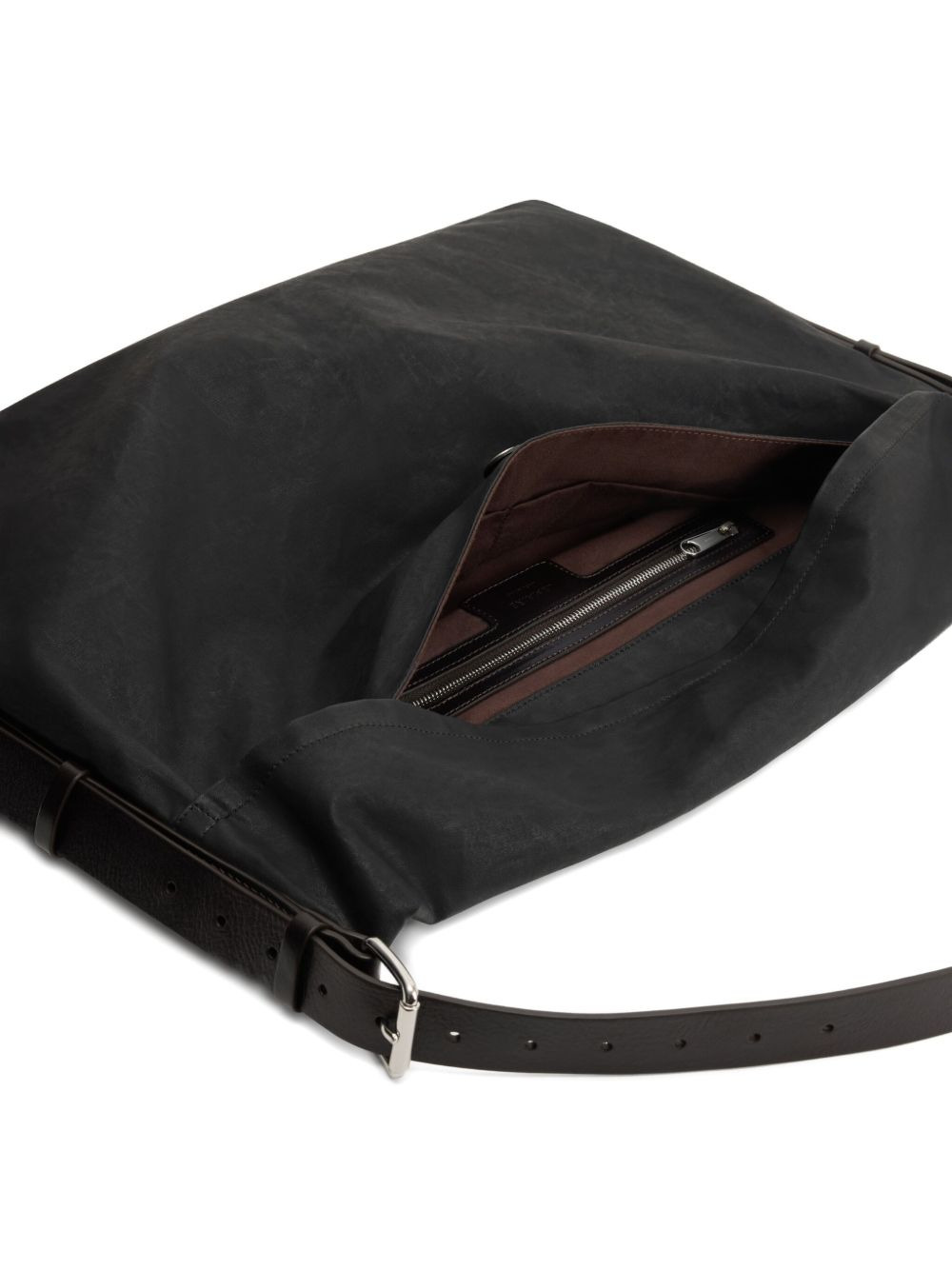 medium leather-strap pocket bag - 5