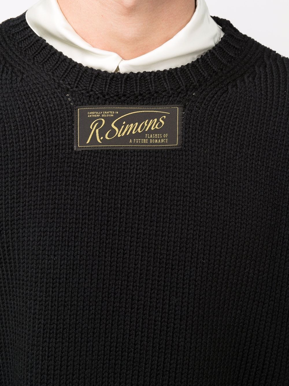 logo-letter oversized-knit jumper - 5