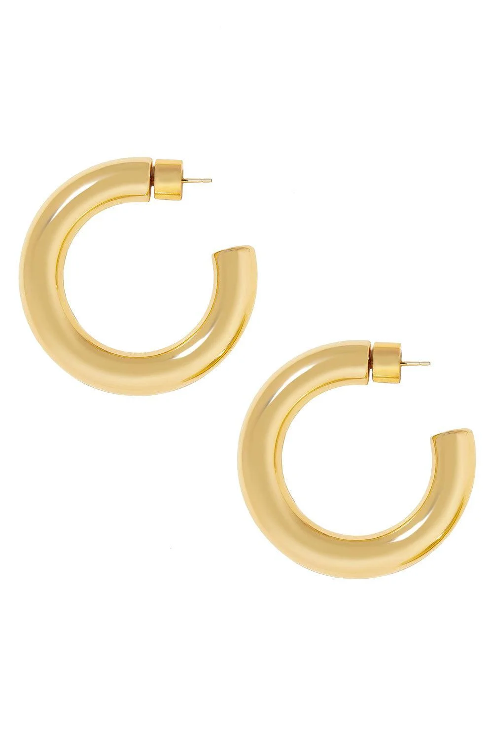 Jamma Mini Hoop Earrings - Yellow Gold - 1in - 1