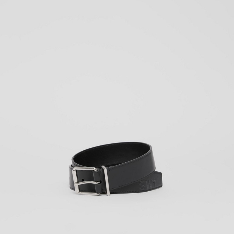 Horseferry Print Leather Belt 1