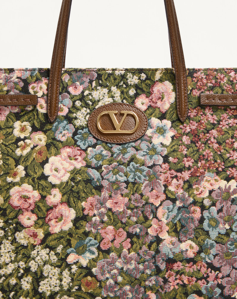 VALENTINO GARAVANI ANTIBES MEDIUM SHOPPING BAG IN APRES L'HIVER JACQUARD FABRIC 8