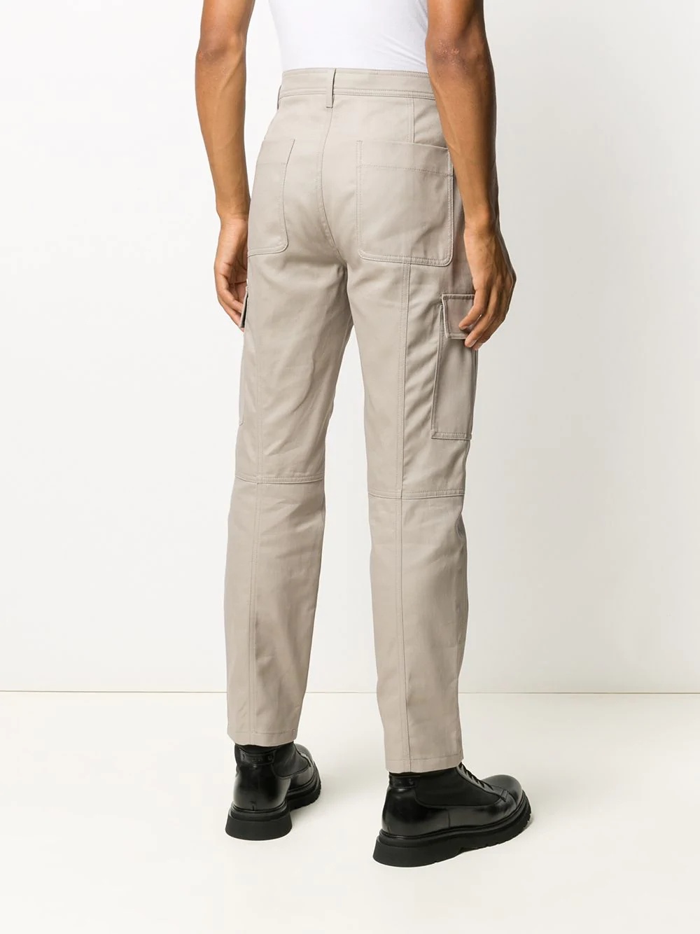 slim-fit cargo trousers - 4