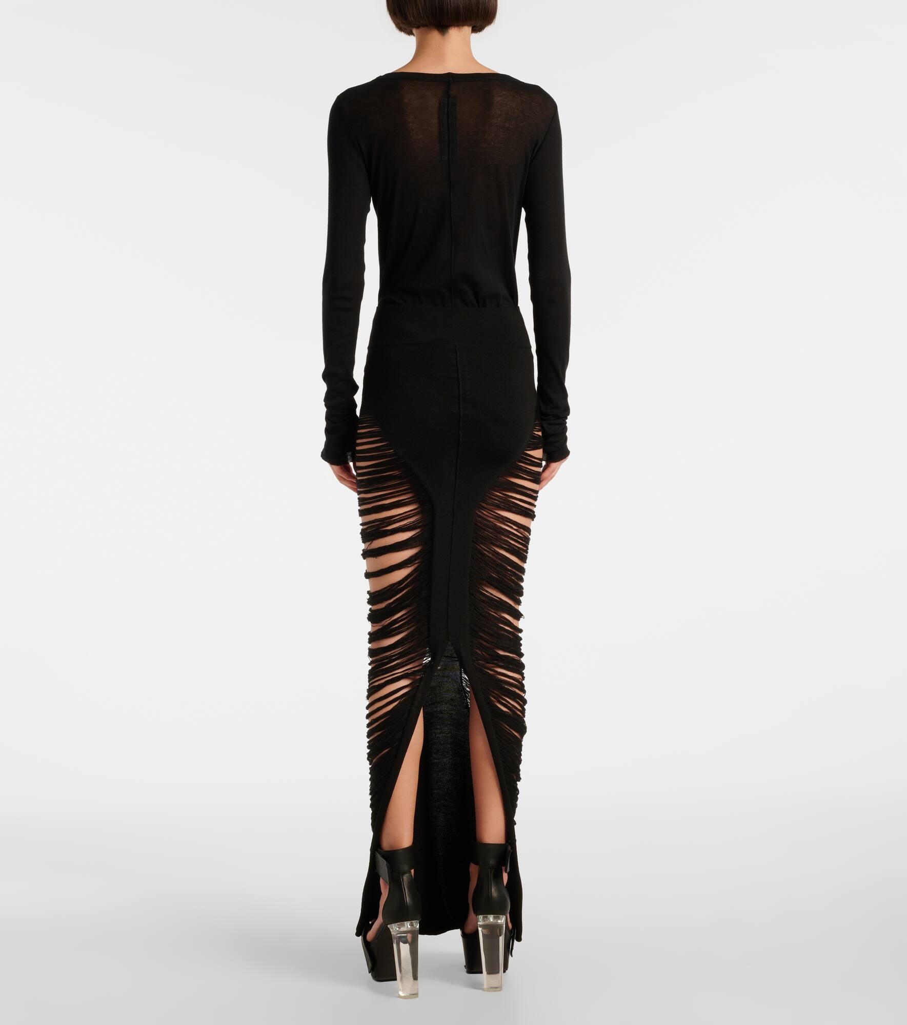 Pillar wool maxi skirt - 3