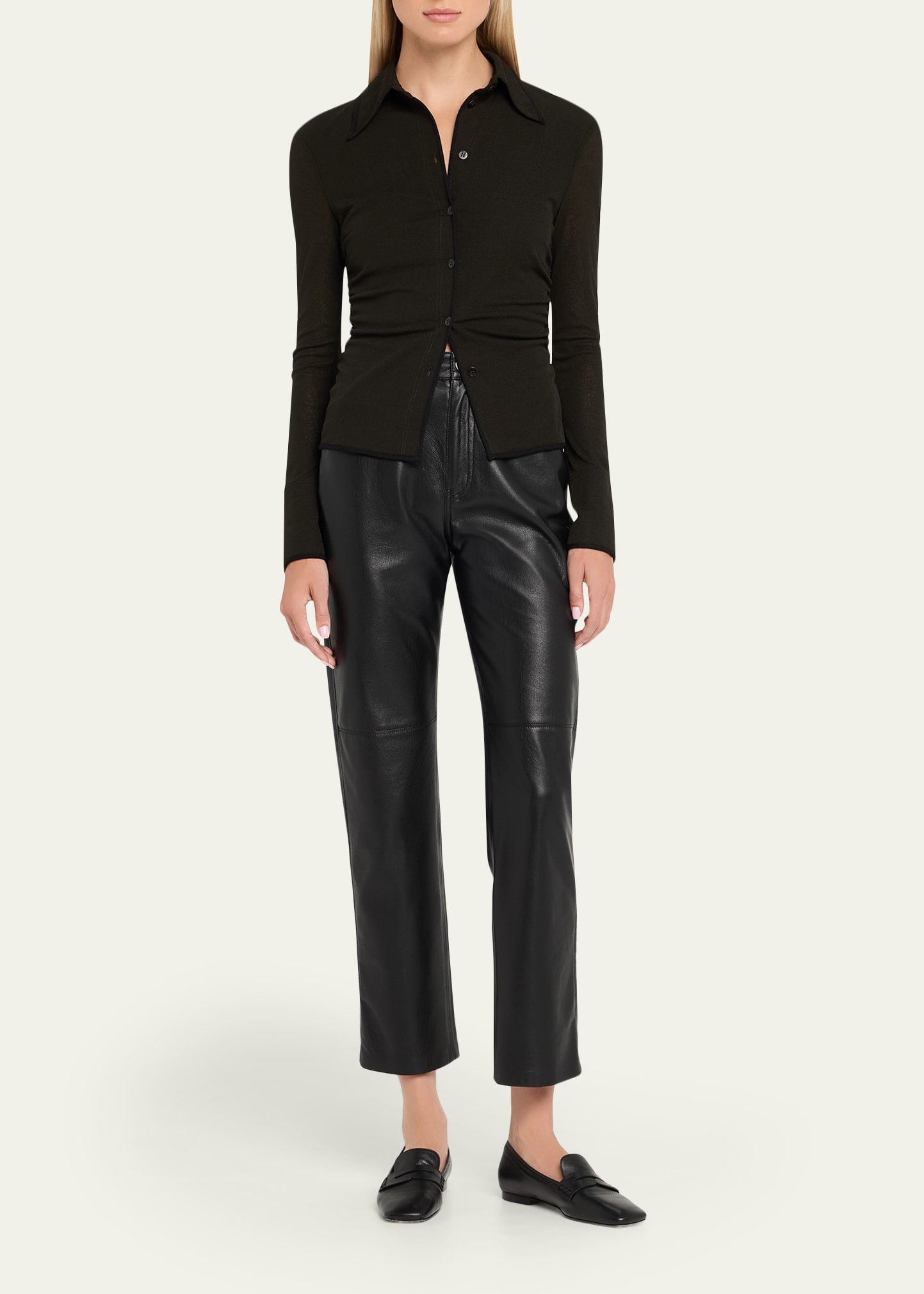 Idana Long-Sleeve Button-Front Top - 2
