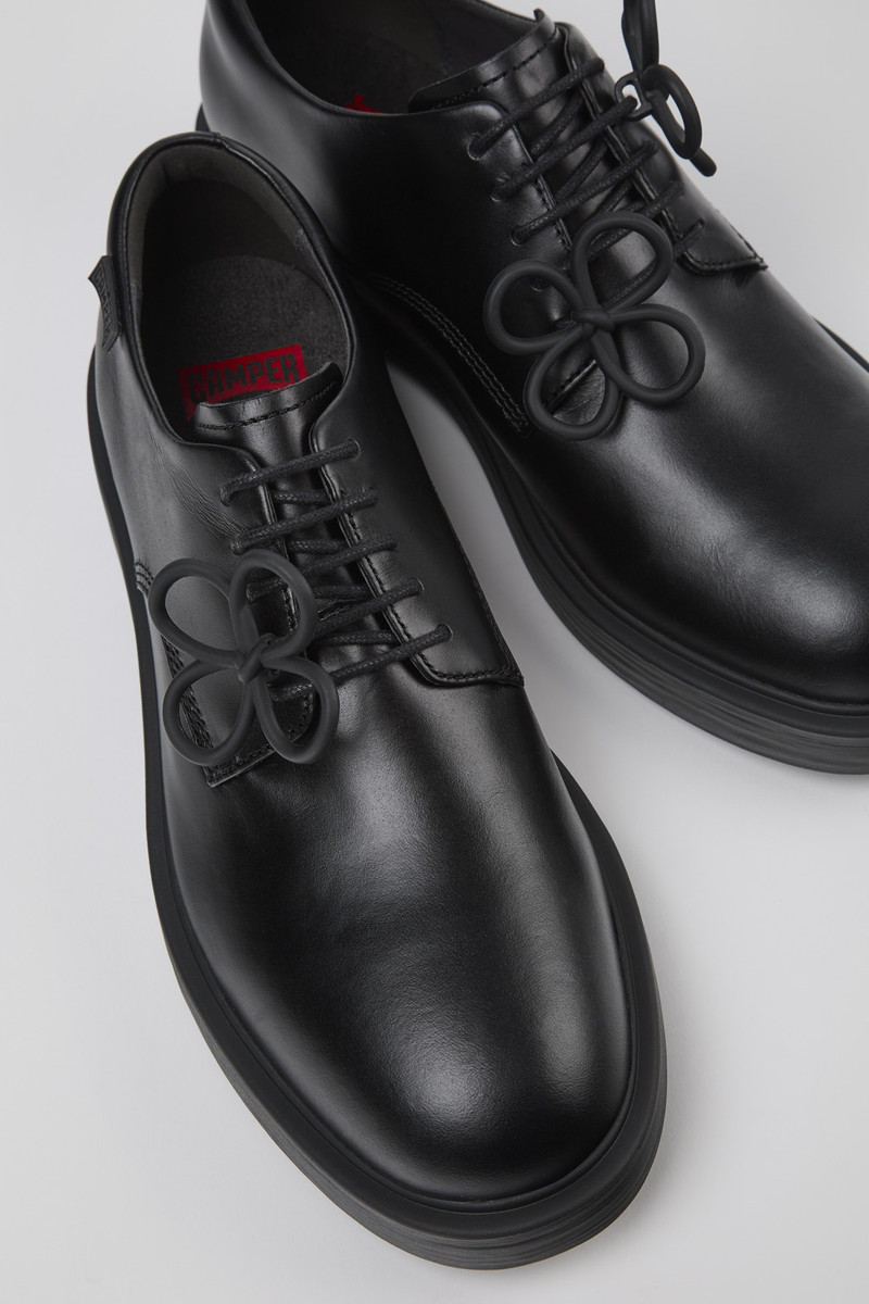 Black leather shoes for men 2