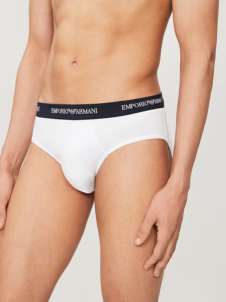 Pack of two logo slim-fit cotton briefs - 4