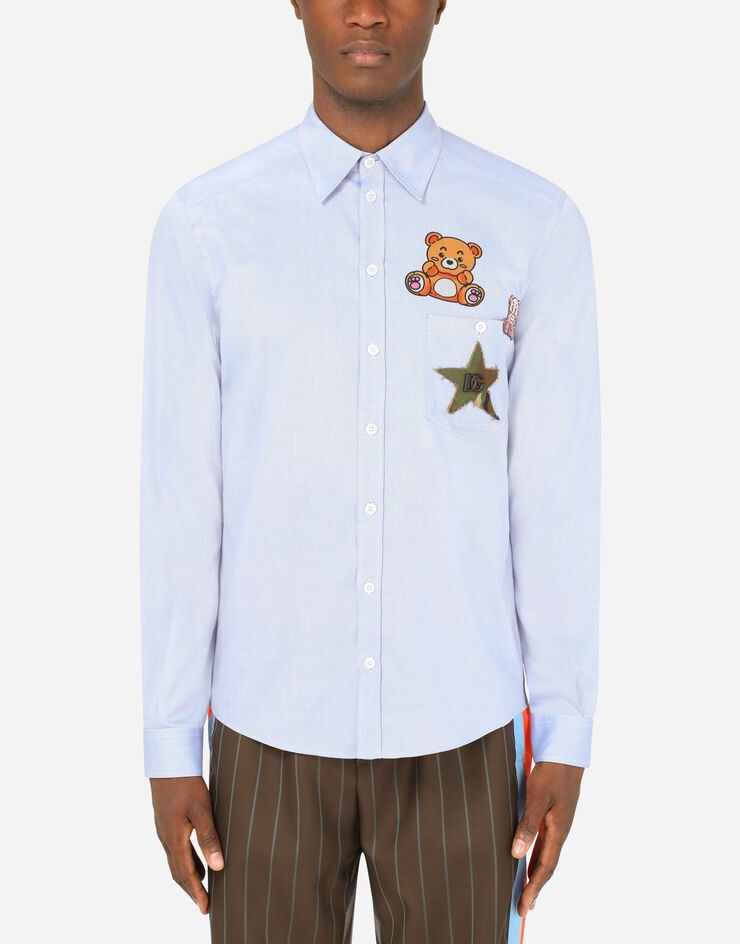 Cotton shirt with multiple patches - 1