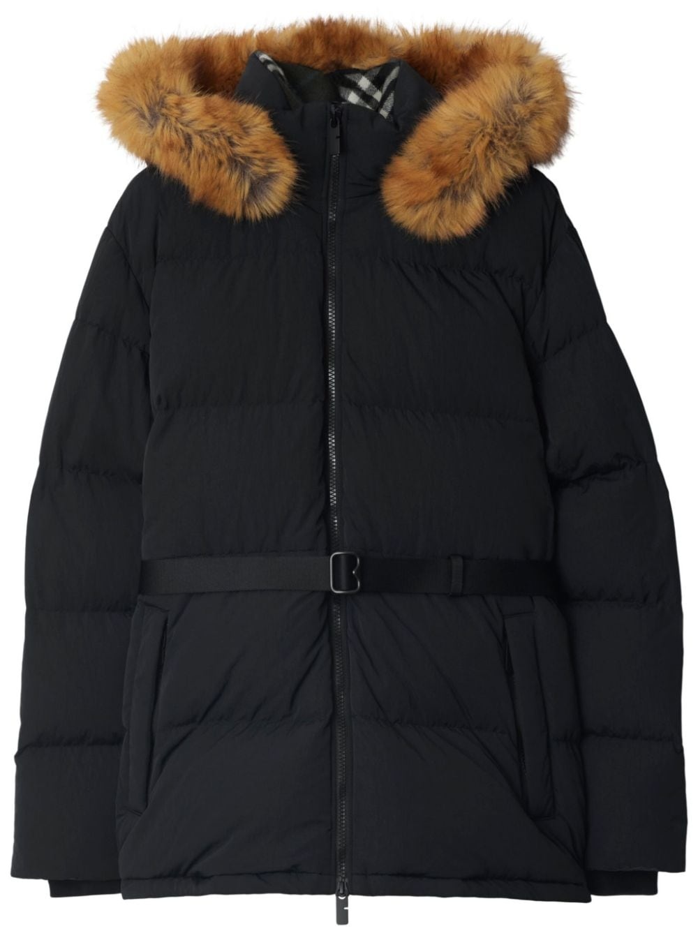 B Shield-appliqué puffer coat - 1