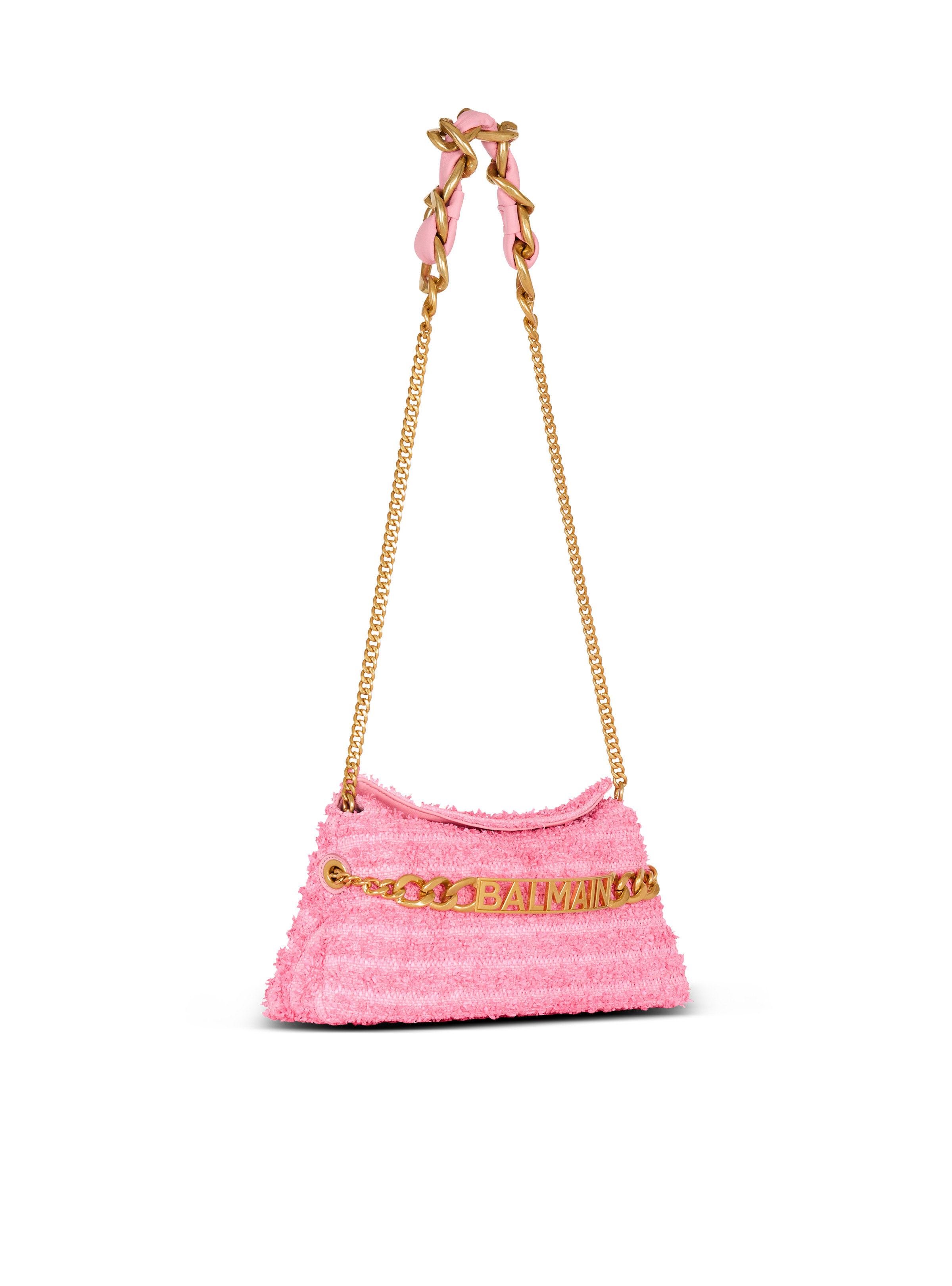 1945 Soft clutch bag in tweed-effect raffia - 3