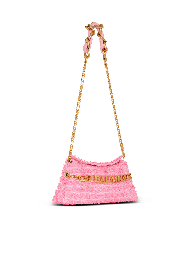 1945 Soft clutch bag in tweed-effect raffia 3