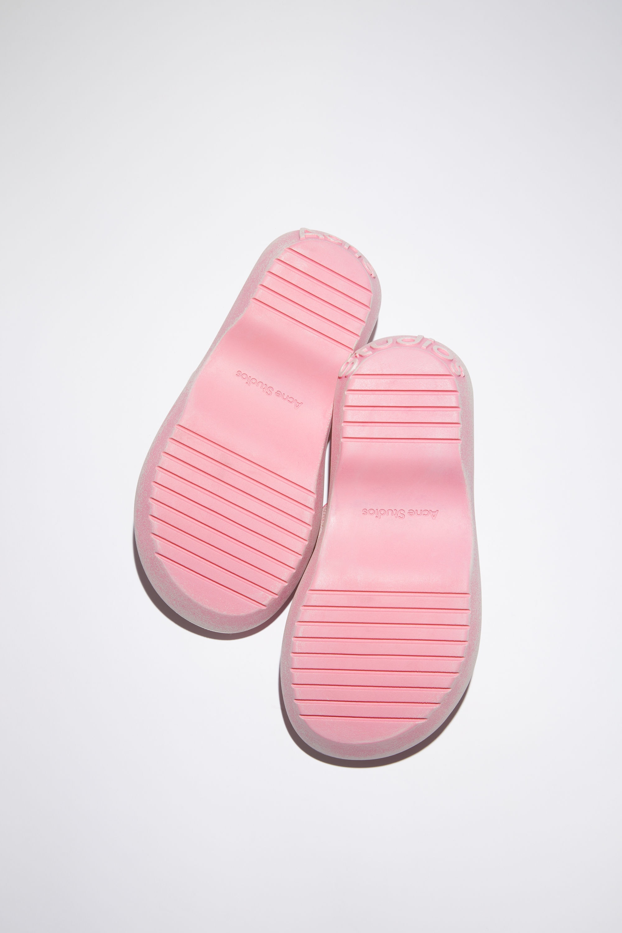 Reversed leather sandals - Blush pink - 4