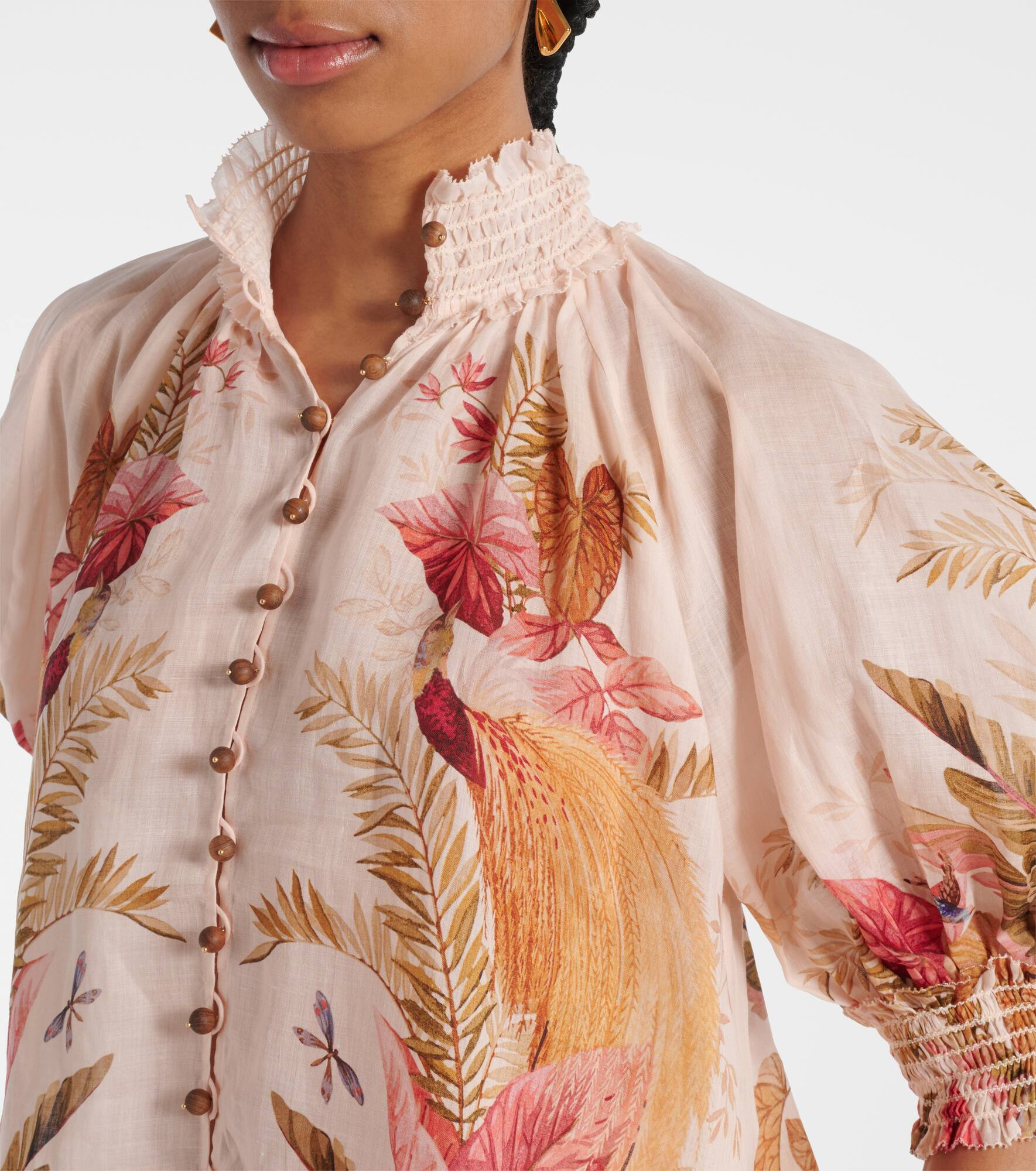 Ascension shirred floral blouse - 4