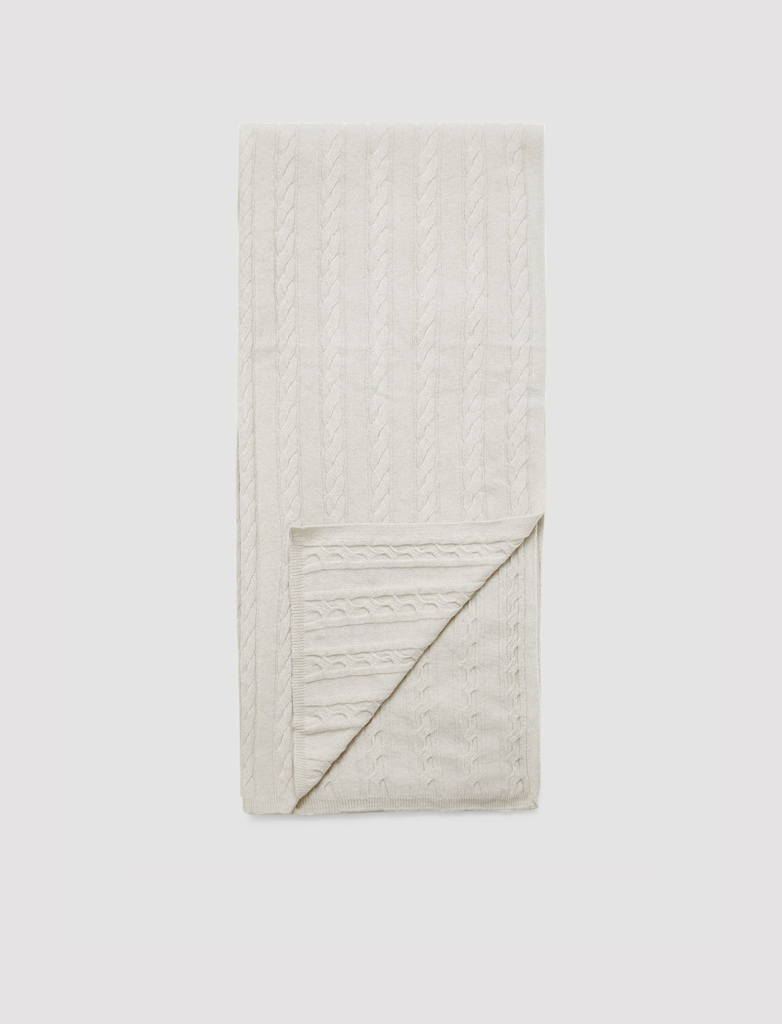 Light Cable Knit Scarf - 1