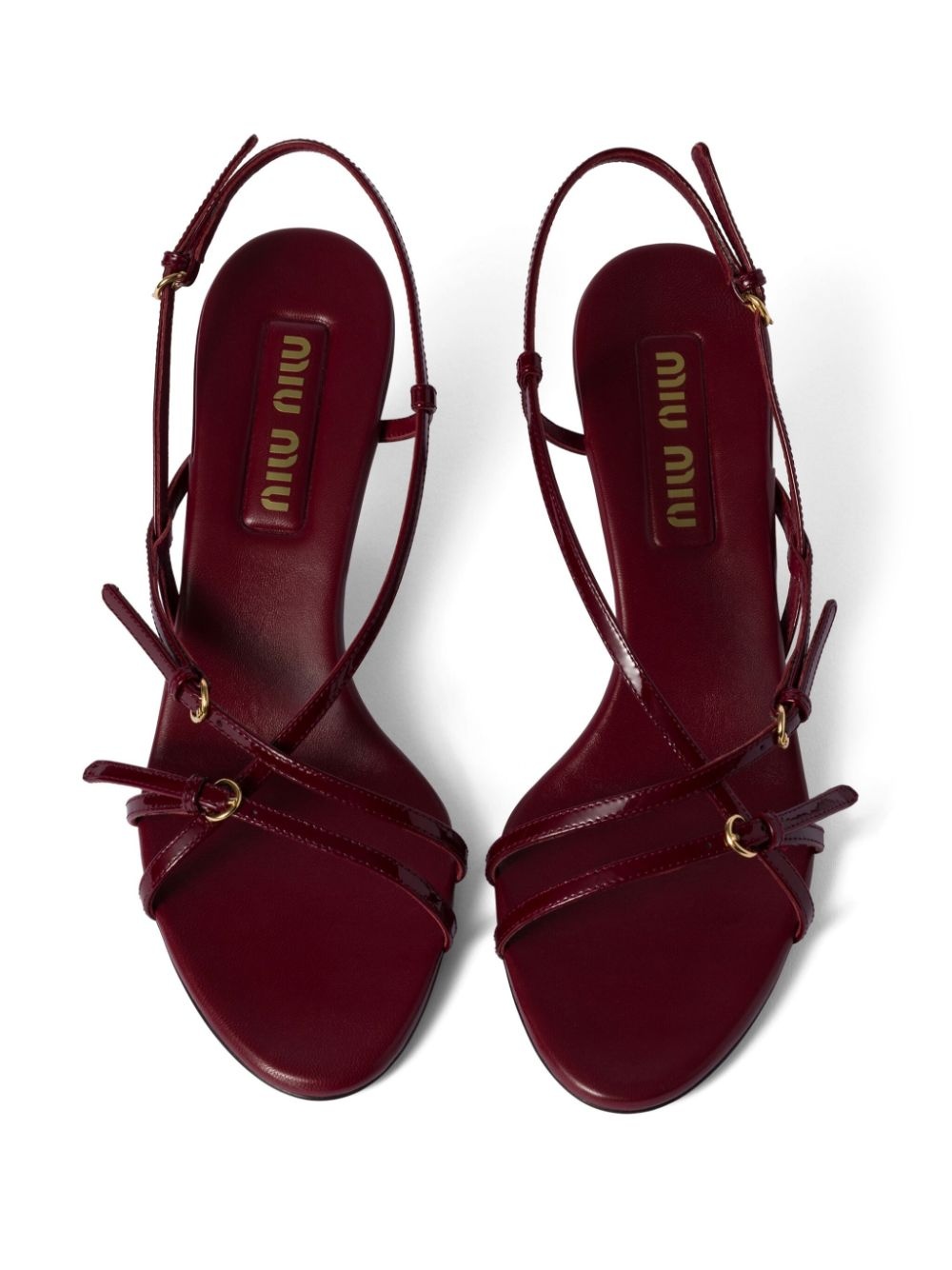 55mm patent leather sandals - 4